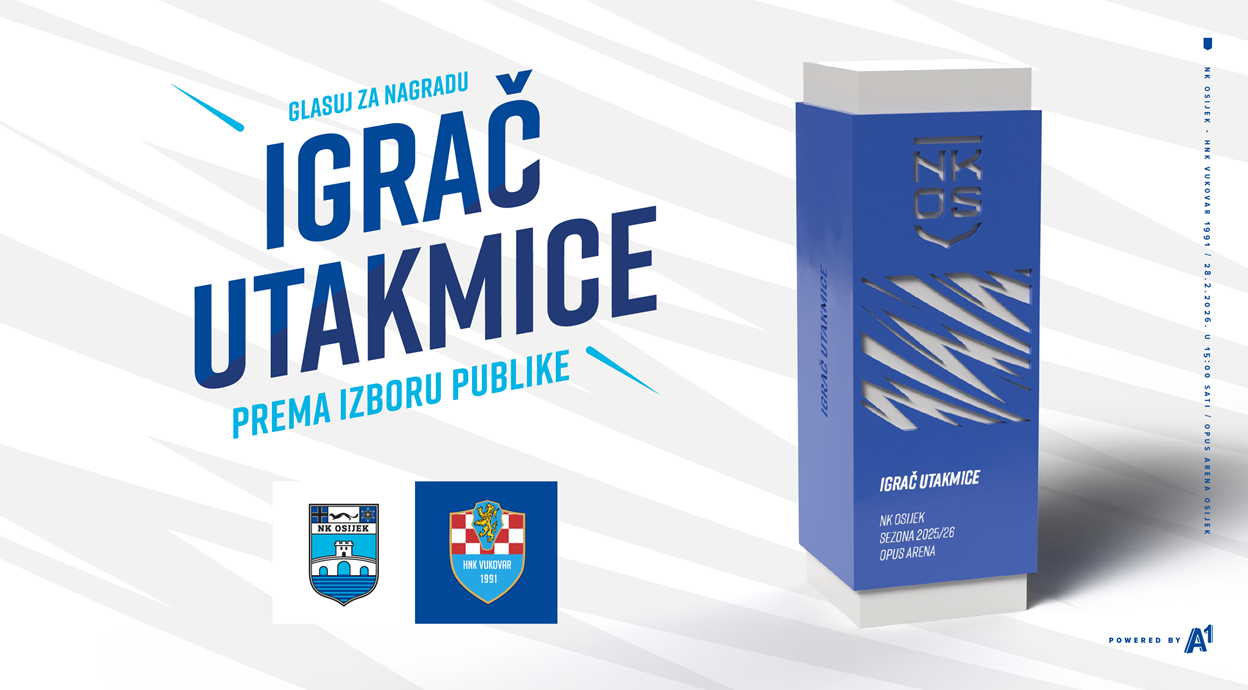 Glasuj za igrača utakmice: NK Osijek - HNK Vukovar 1991